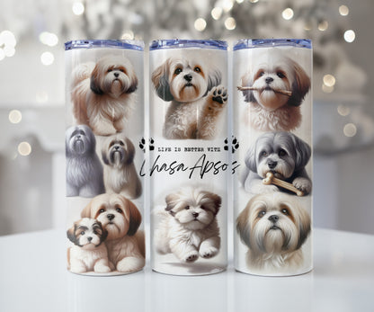 Lhasa Apso Dog Life is Better with 20oz Tumbler
