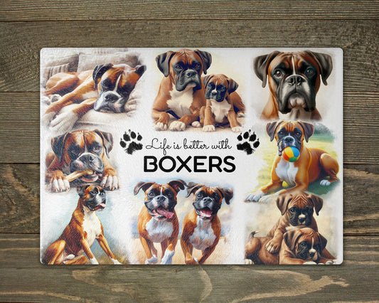 Life is Better with Boxers Chopping Cutting Board