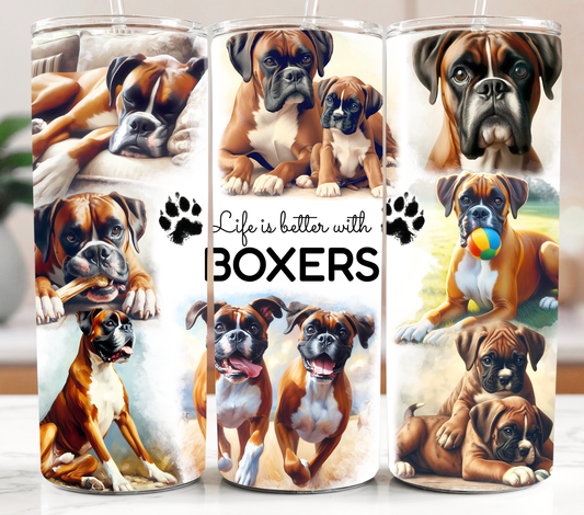 Dog Life with Boxers 20oz Tumbler