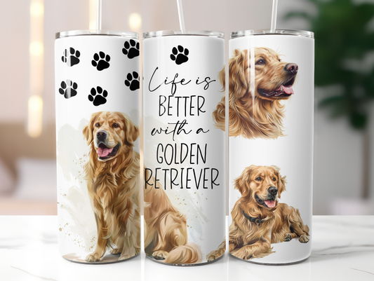 Dog Golden Retriever 20oz Tumbler