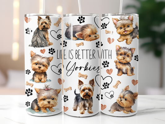 Dog Yorkshire Terrier 20oz Tumbler