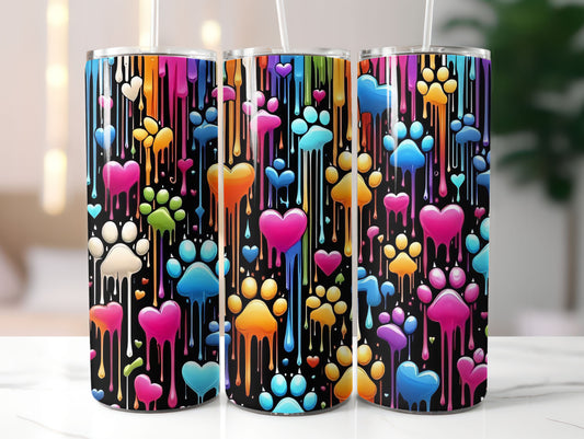 Paws and Hearts Design 20oz Tumbler