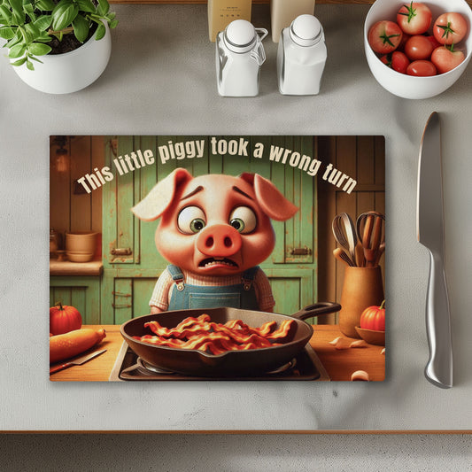 Pig This Little Piggy Chopping Cutting Board or Coaster