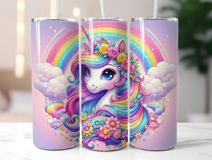 Rainbow Unicorn 20oz Tumbler