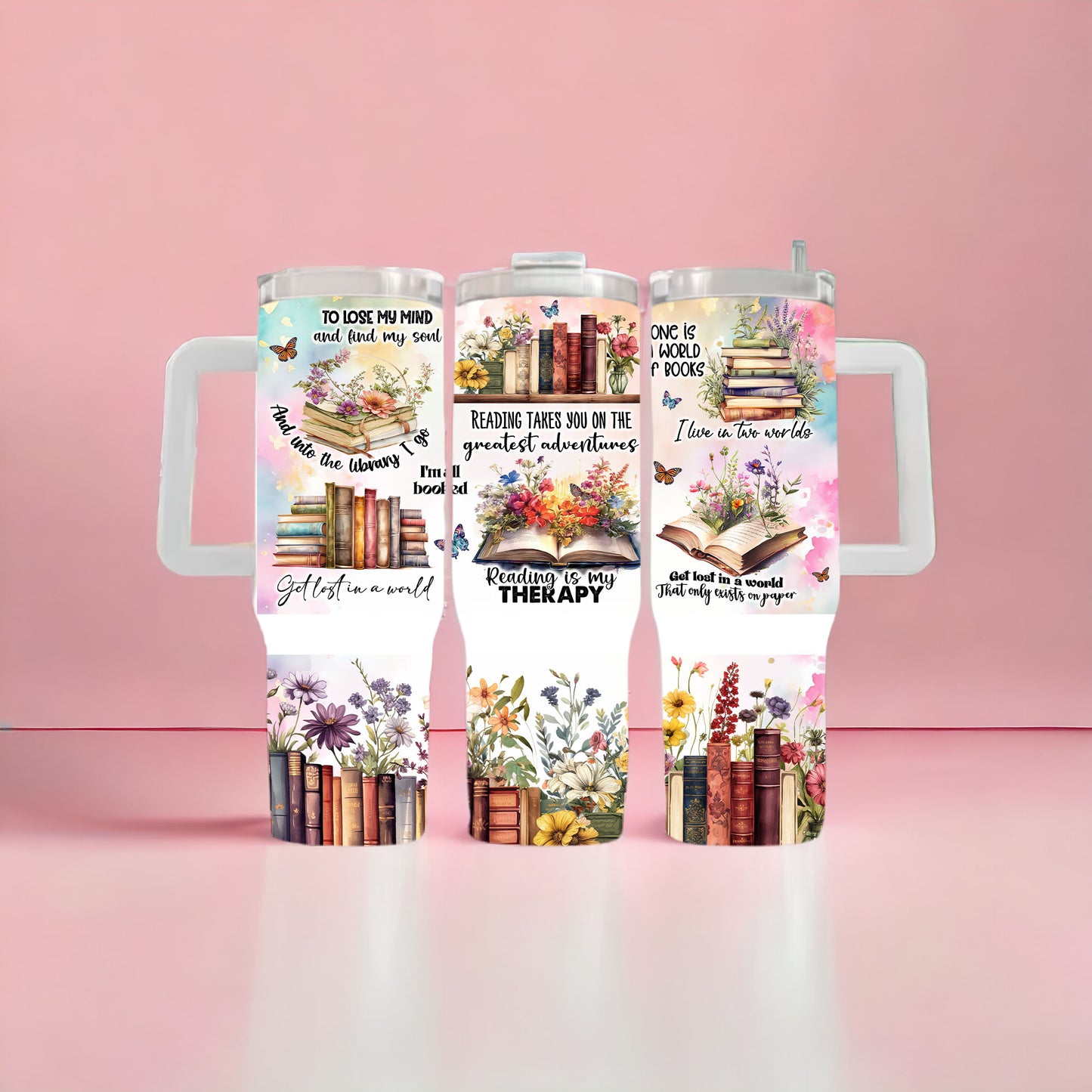 Reading Therapy 40oz Tumbler