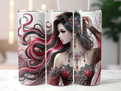 Red Hair Woman 2 Design 20oz Tumbler