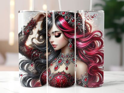 Red Hair Woman 8 Design 20oz Tumbler