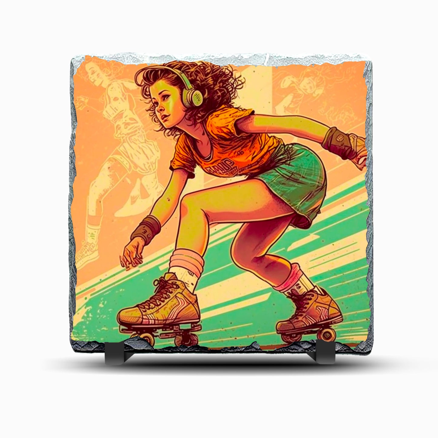Roller Skate Design Printed Rock Slate