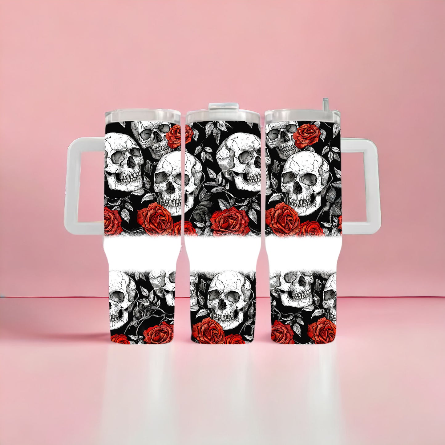 Roses and Skulls 40oz Tumbler