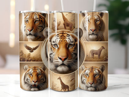 Safari Animals (4) 20oz Tumbler