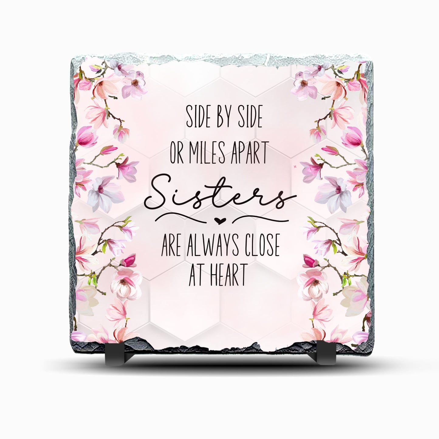 Sisters Side by Side Design Printed Rock Slate