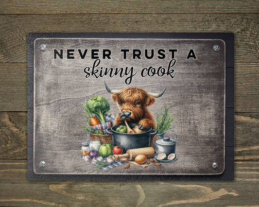 Highland Cow Skinny Cook Chopping Cutting Board