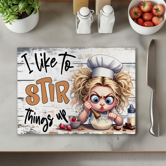 Stir Things Up 1 Chopping Cutting Board or Coaster