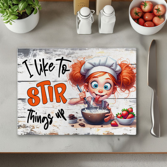 Stir Things Up 2 Chopping Cutting Board or Coaster