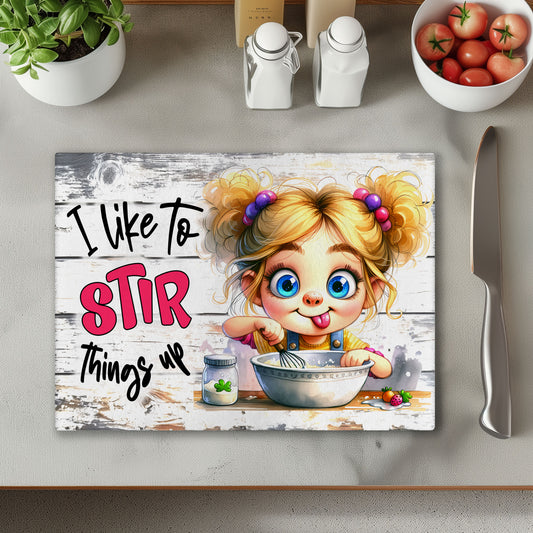 Stir Things Up 3 Chopping Cutting Board or Coaster