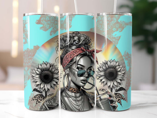 Woman with Sunglasses 20oz Tumbler