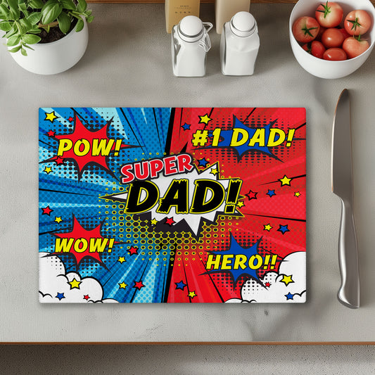 Super Dad Chopping Cutting Board or Coaster