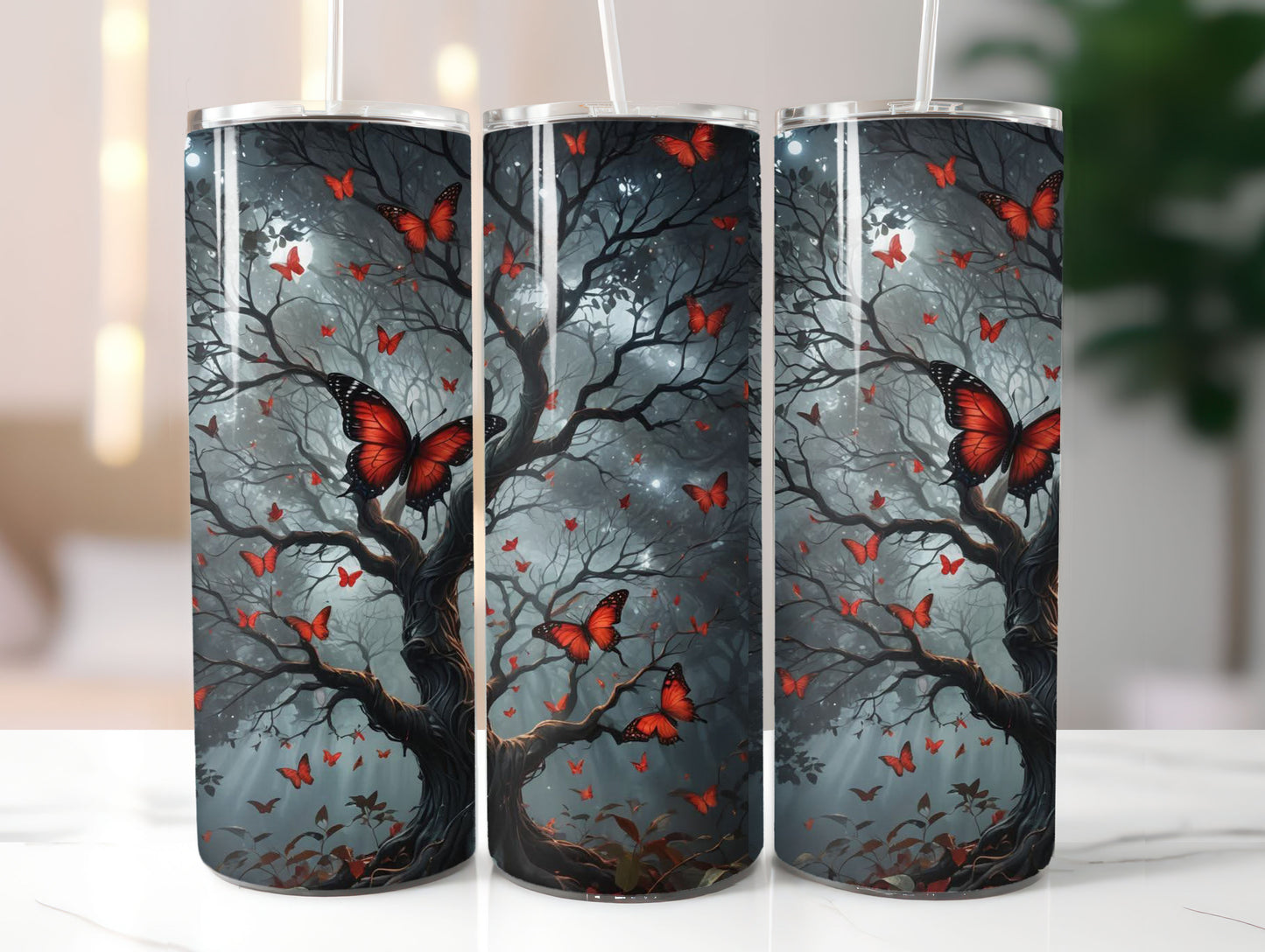 Trees and Butterflies 4 Design 20oz Tumbler