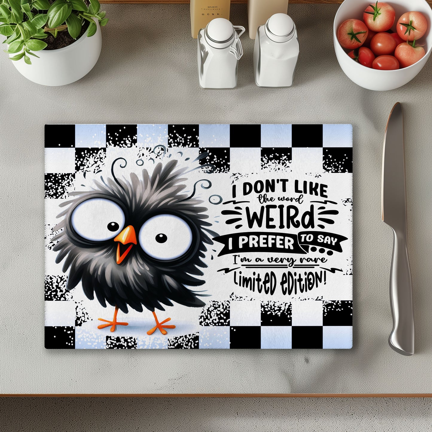 Weird Bird Chopping Cutting Board or Coaster