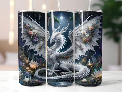 Dragon White 20oz Tumbler