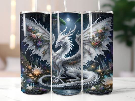 Dragon White 20oz Tumbler