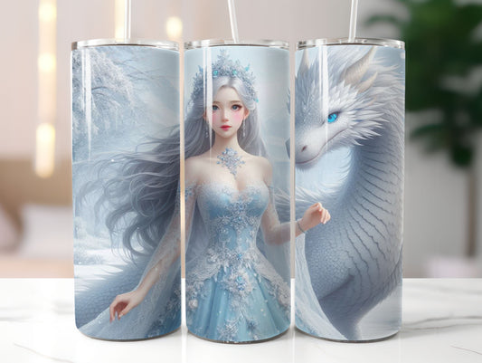 White Dragon (1) 20oz Tumbler