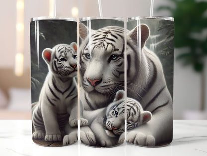 White Tiger Family (3) 20oz Tumbler