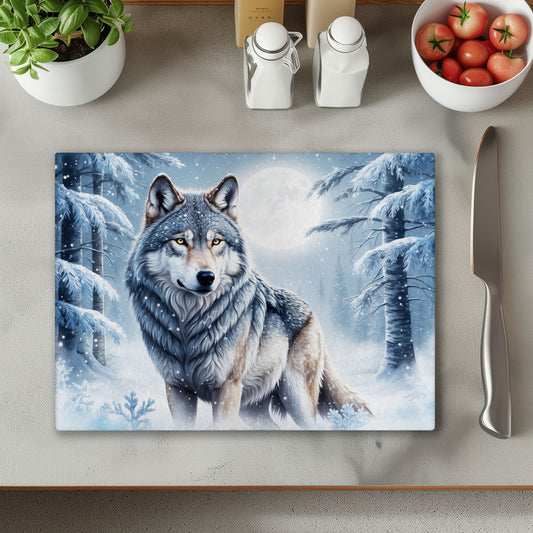 Wolf Chopping Cutting Board or Coaster