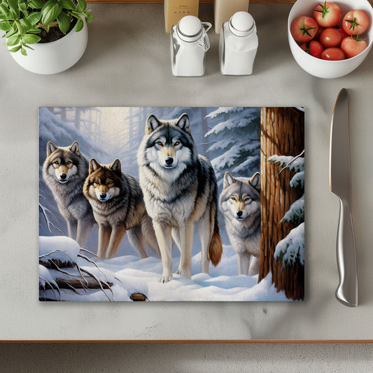 Wolves Chopping Cutting Board or Coaster
