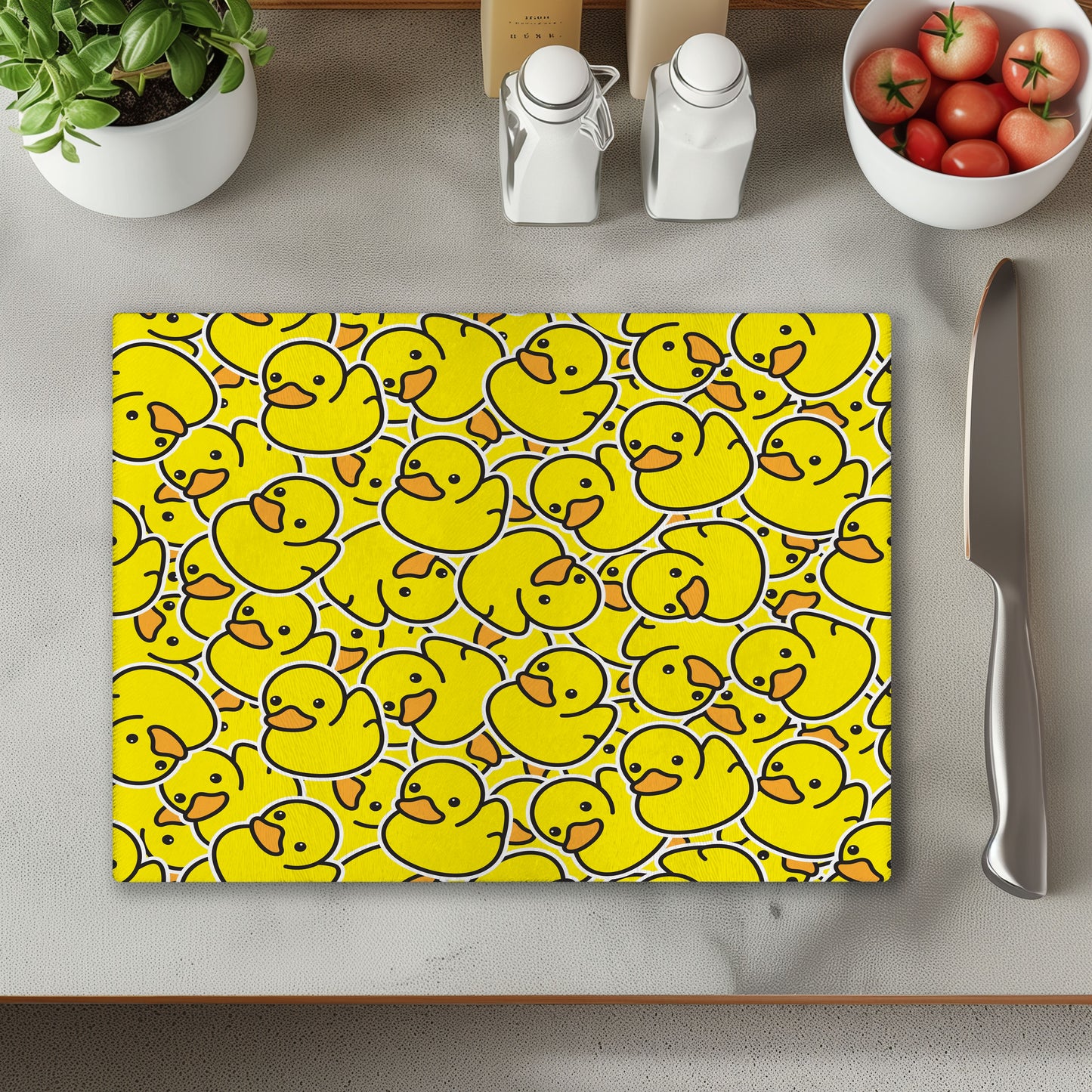 Yellow Ducks Chopping Cutting Board or Coaster