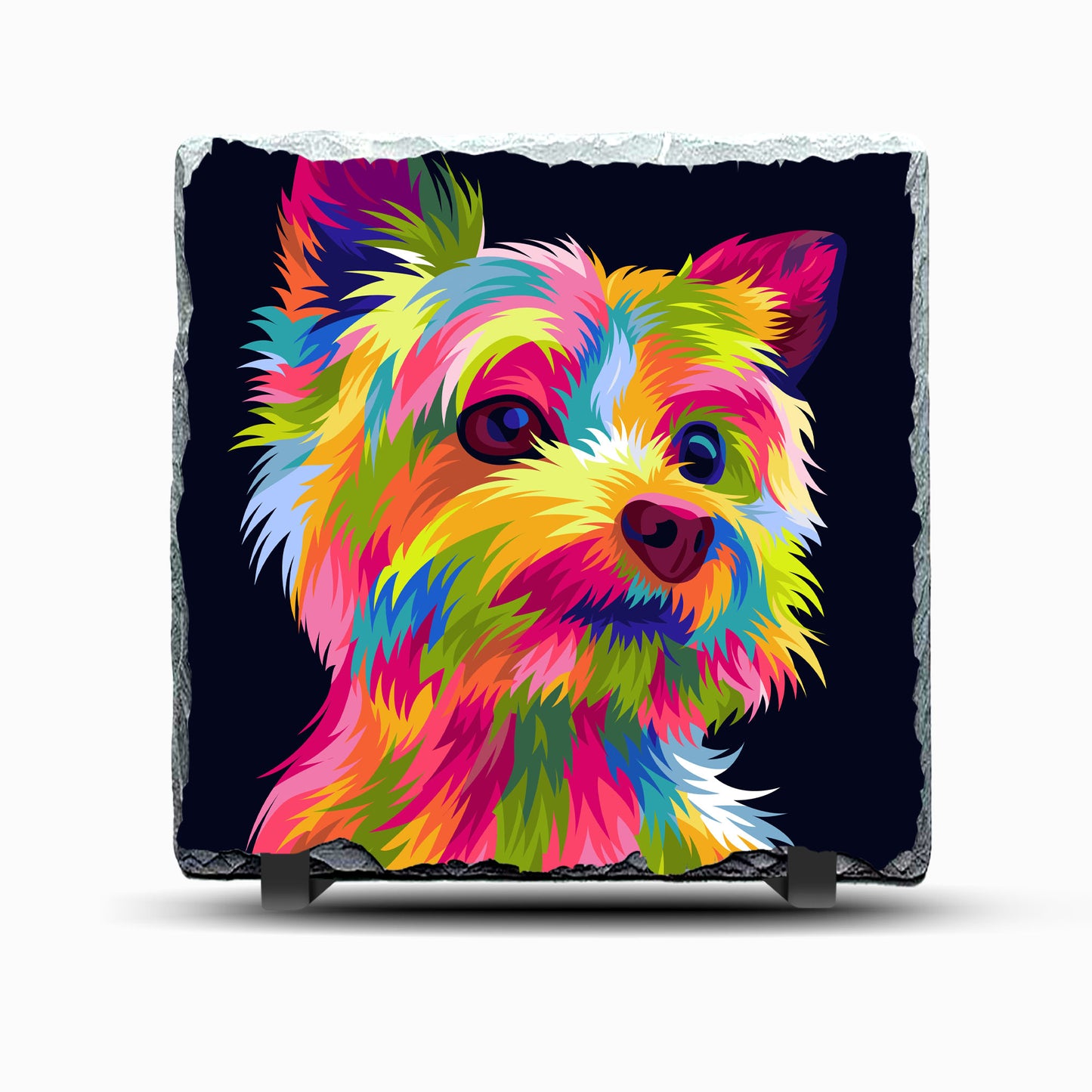 Yorkshire Terrier Yorkie Bright Design Printed Rock Slate