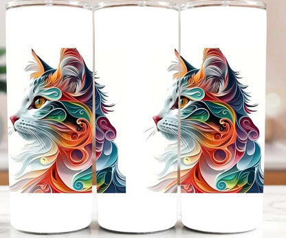 Abstract Cat 20oz Tumbler