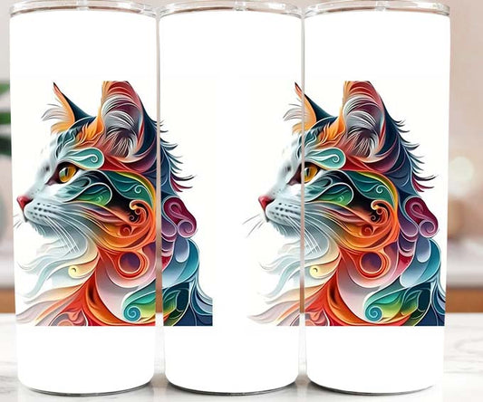 Abstract Cat 20oz Tumbler