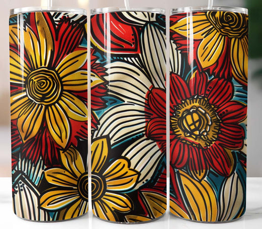 Abstract Flowers 20oz Tumbler