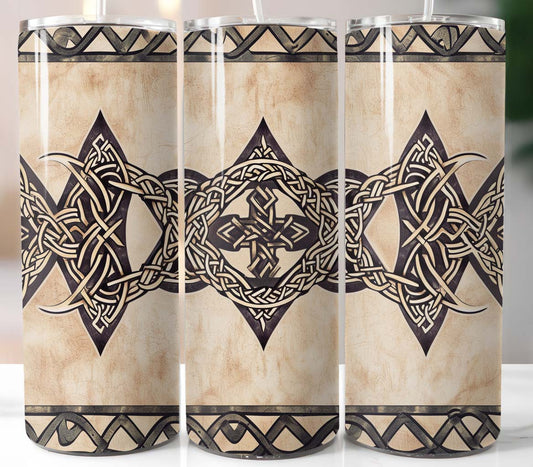 Cream Celtic 20oz Tumbler