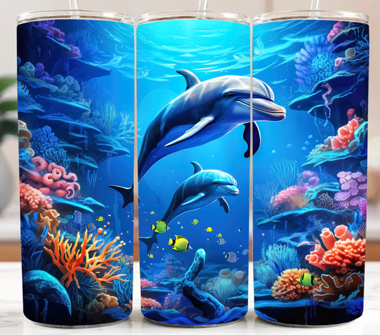 Dolphins 20oz Tumbler