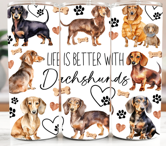 Dog Life with Dachshunds 20oz Tumbler