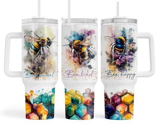 Bee Happy 40oz Tumbler